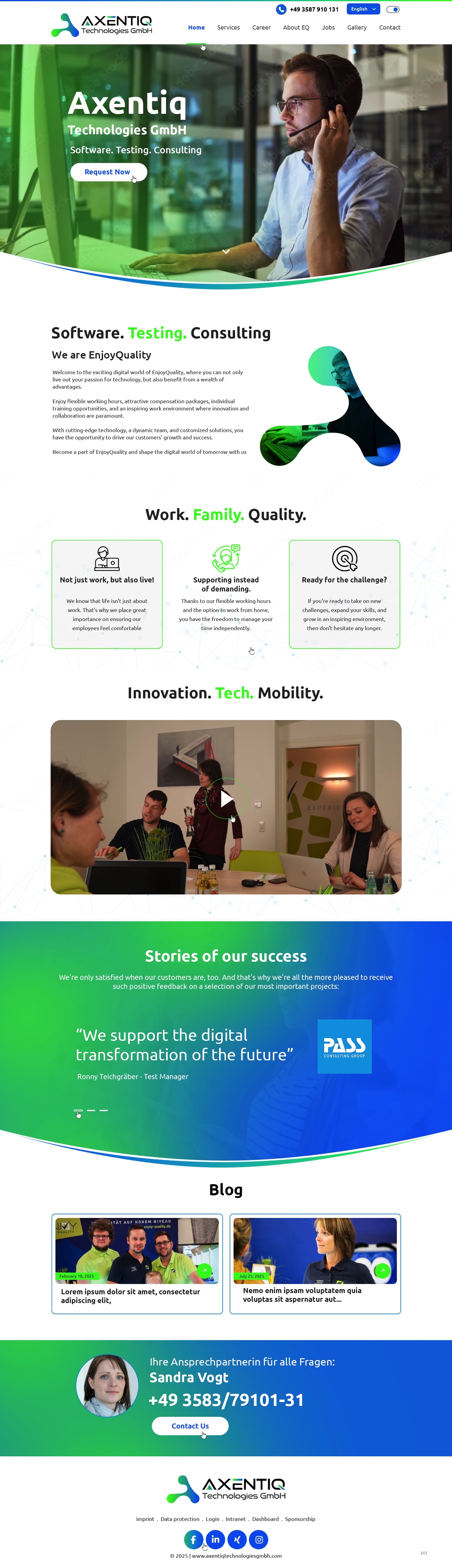 Web Design by pb for EnjoyQuality GmbH | Design #36124558