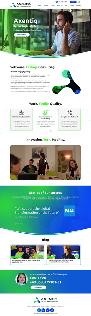 Web Design by pb for EnjoyQuality GmbH | Design: #36124558
