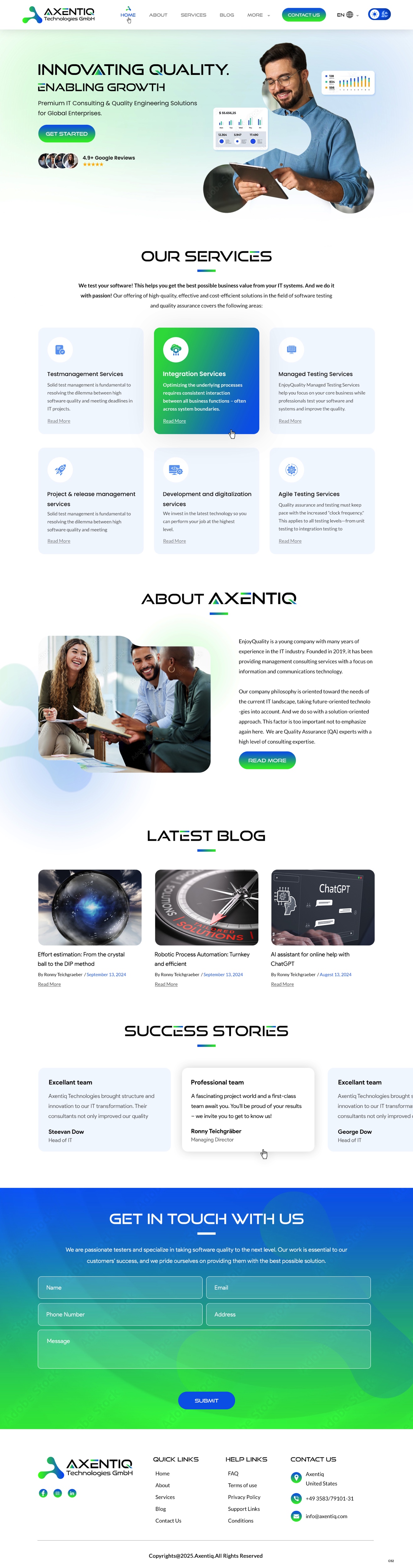 Web Design by pb for EnjoyQuality GmbH | Design #36124563