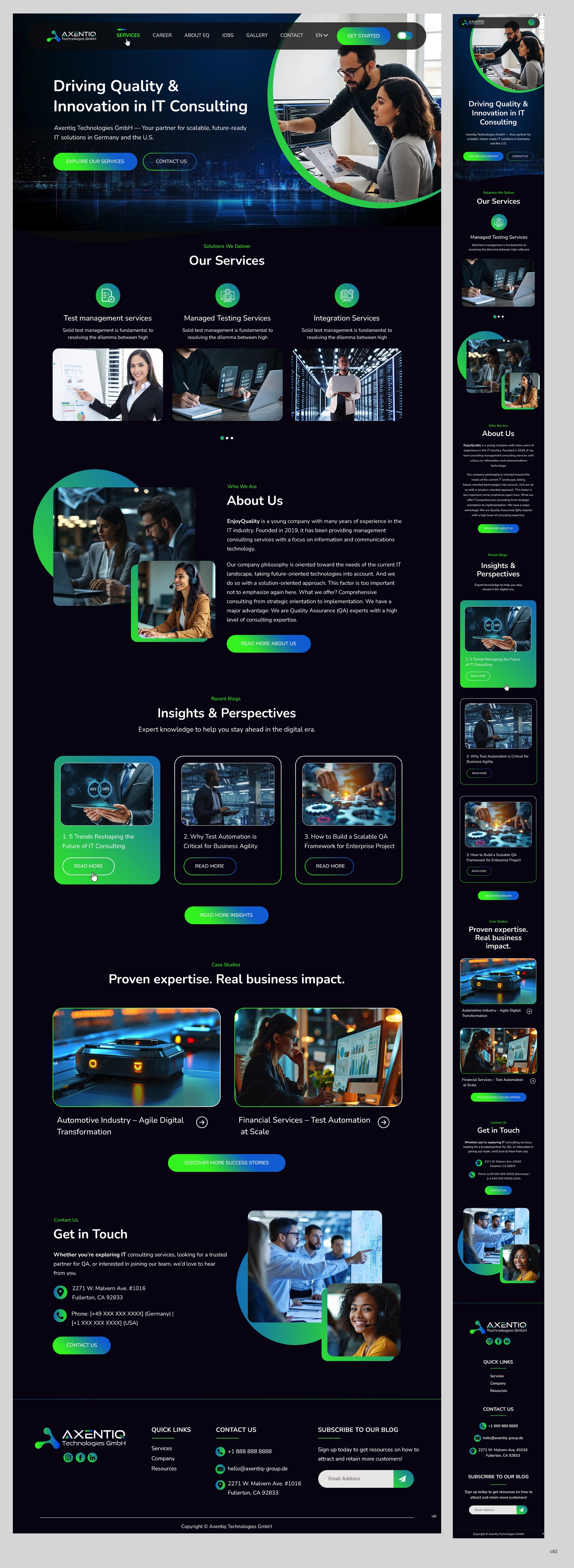 Web Design by pb for EnjoyQuality GmbH | Design: #36133231