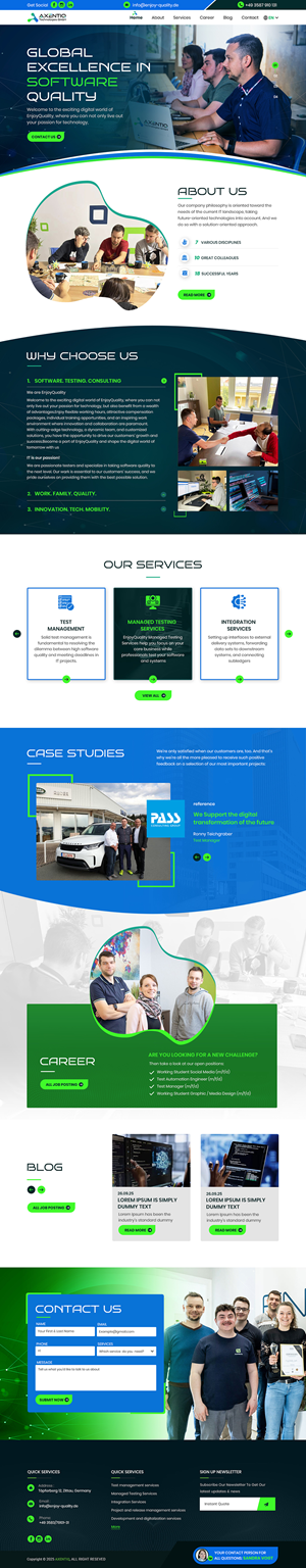 Web Design by sai.designer87 for EnjoyQuality GmbH | Design #36118016
