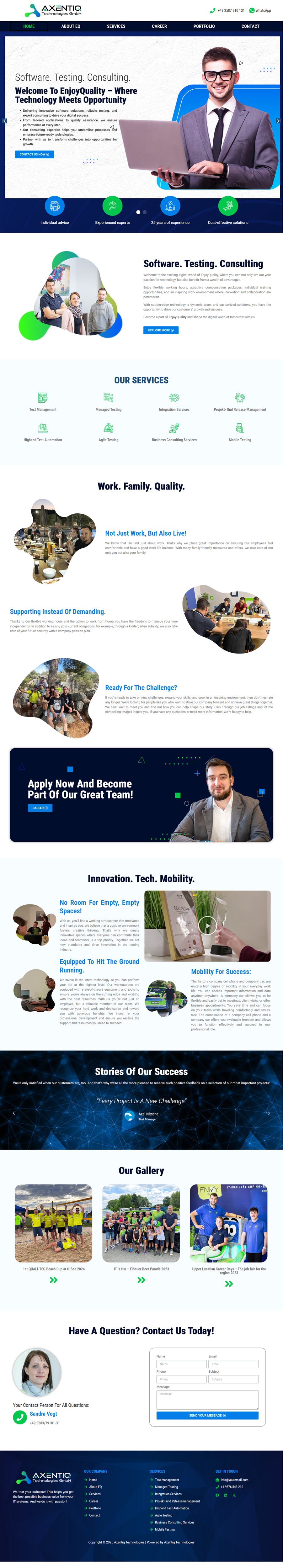 Web Design by JohnDigiTech for EnjoyQuality GmbH | Design #36137291