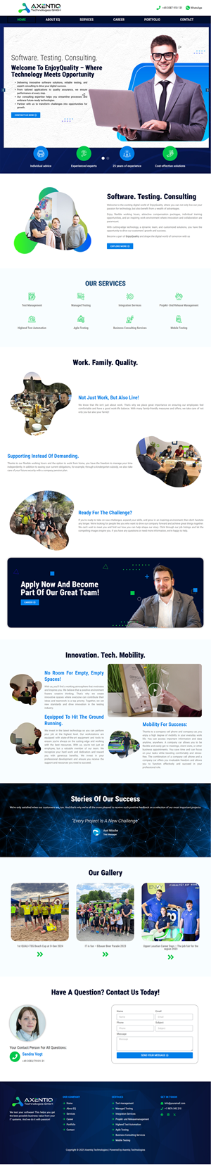 Web Design by JohnDigiTech for EnjoyQuality GmbH | Design #36137291