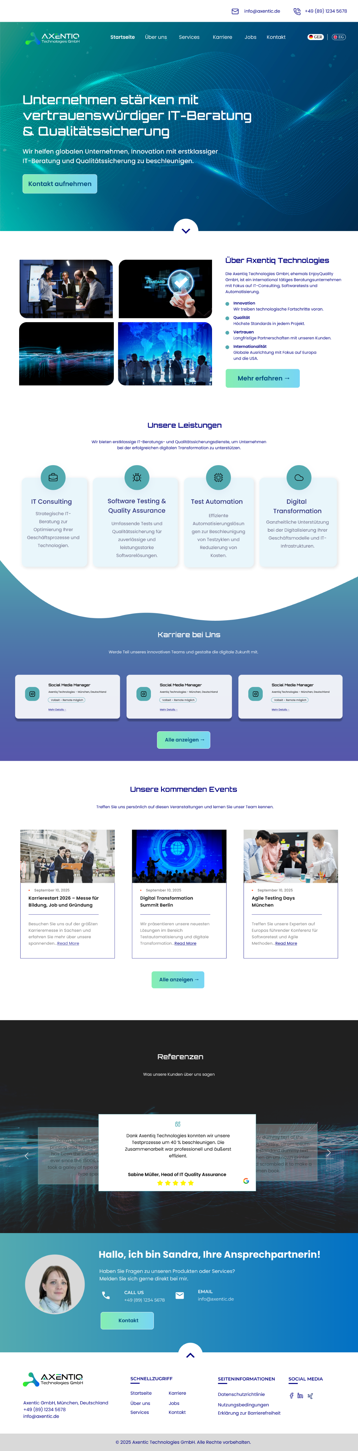 Web Design by Taufik H for EnjoyQuality GmbH | Design #36137442