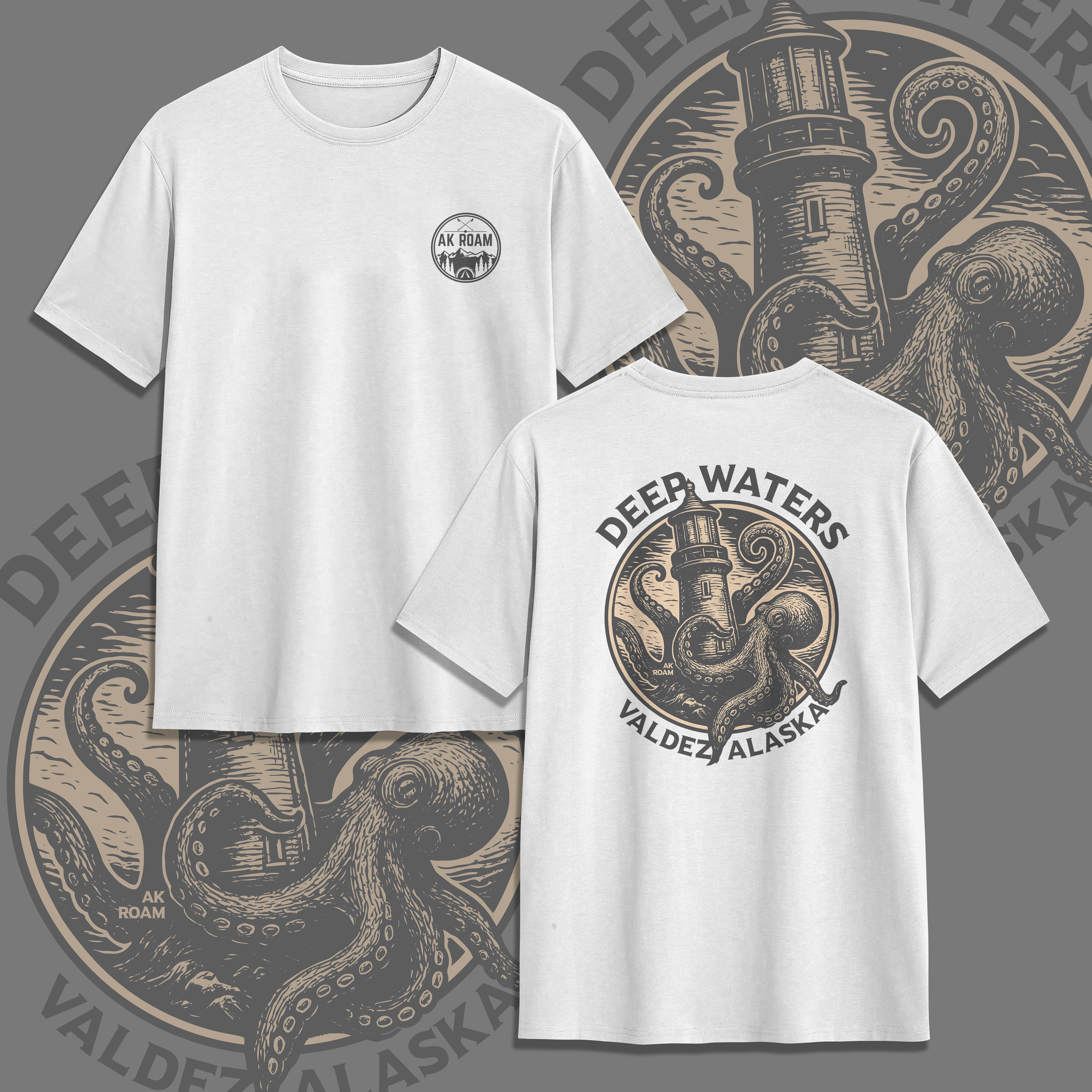 T-shirt Design by V FOUR Design for AK ROAM | Design #36128677