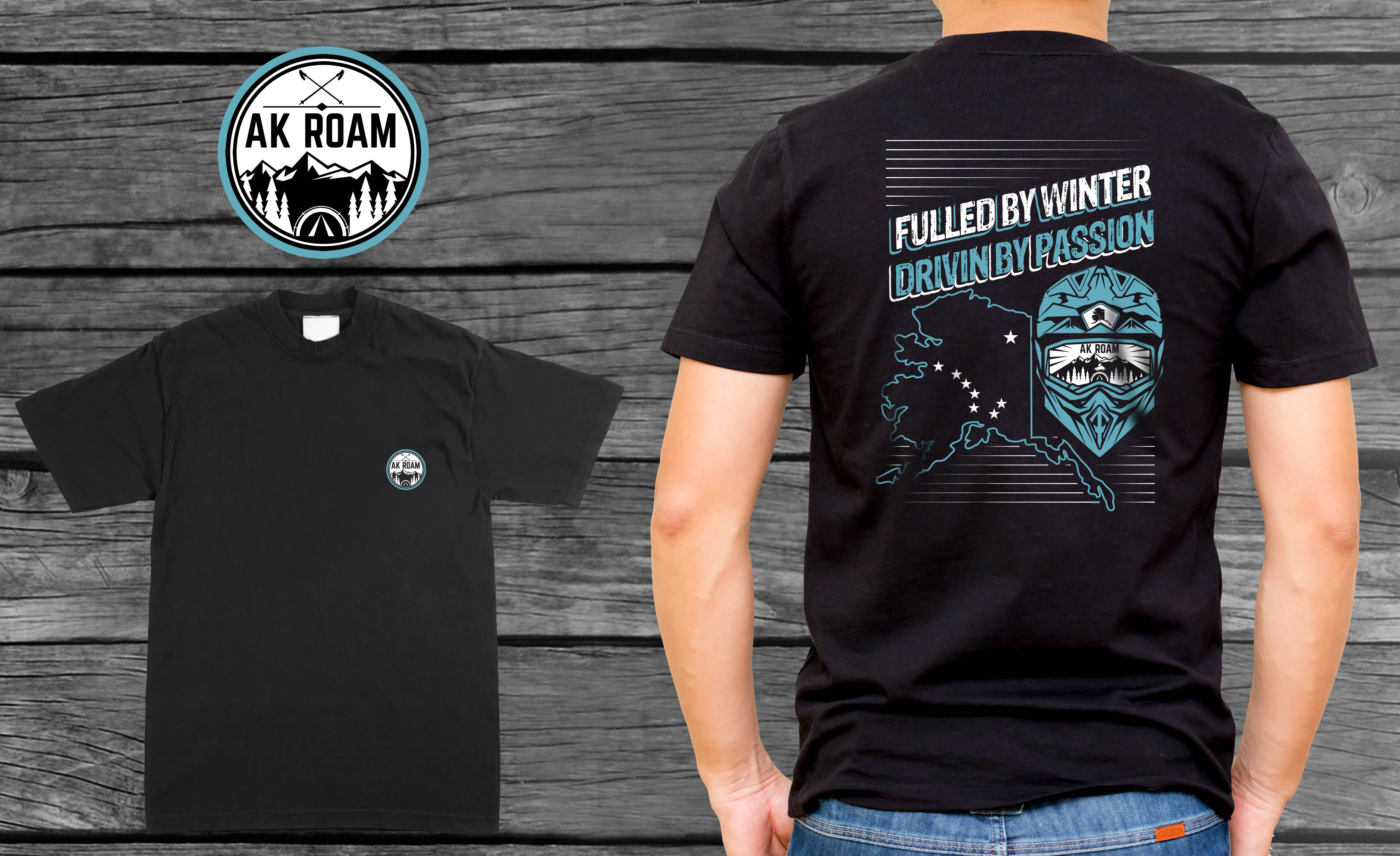 T-shirt Design by KickArt for AK ROAM | Design #36119296