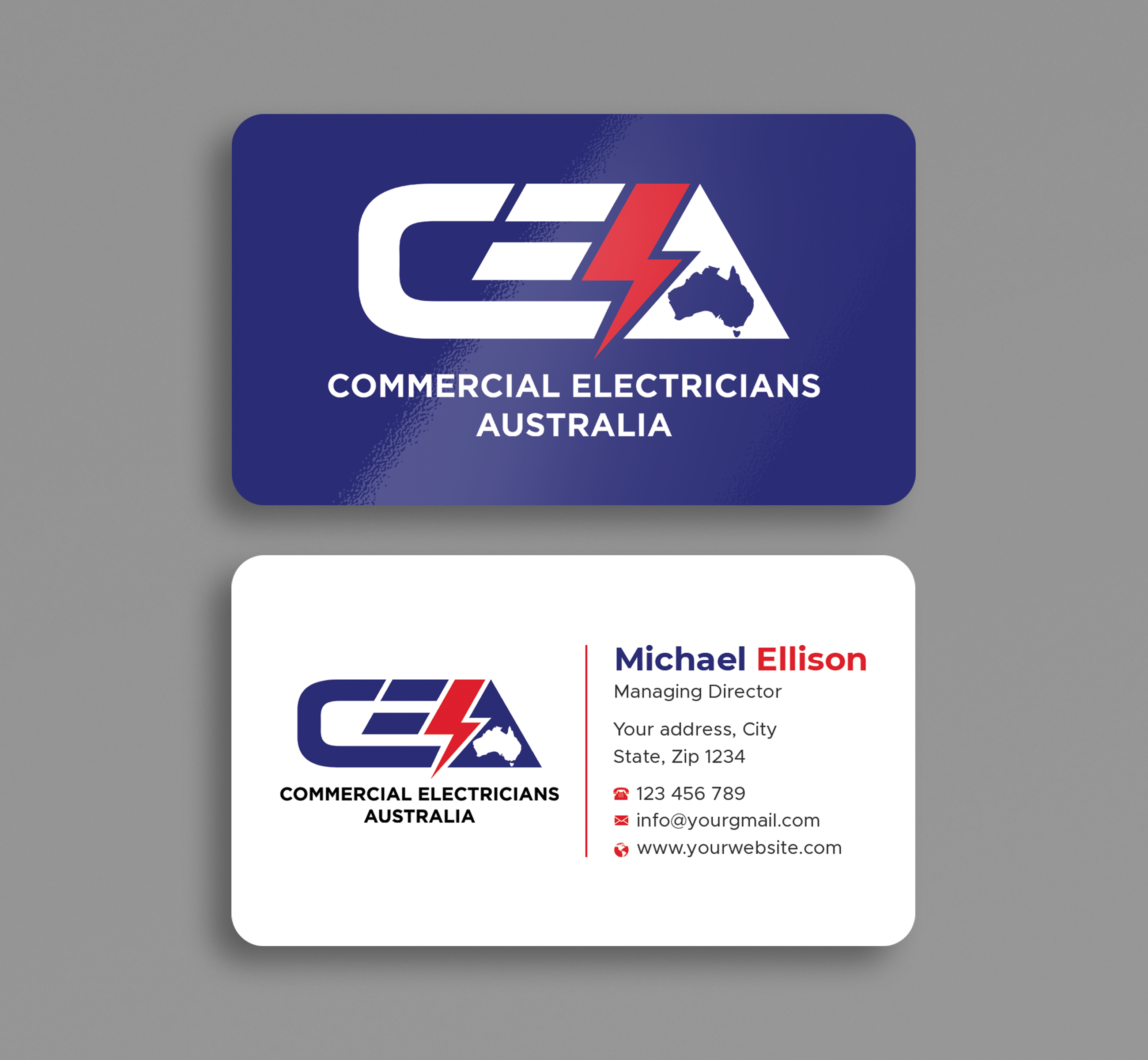 Business Card Design by Expert Bappy for GOLD COAST CITY ELECTRICAL | Design #36121576