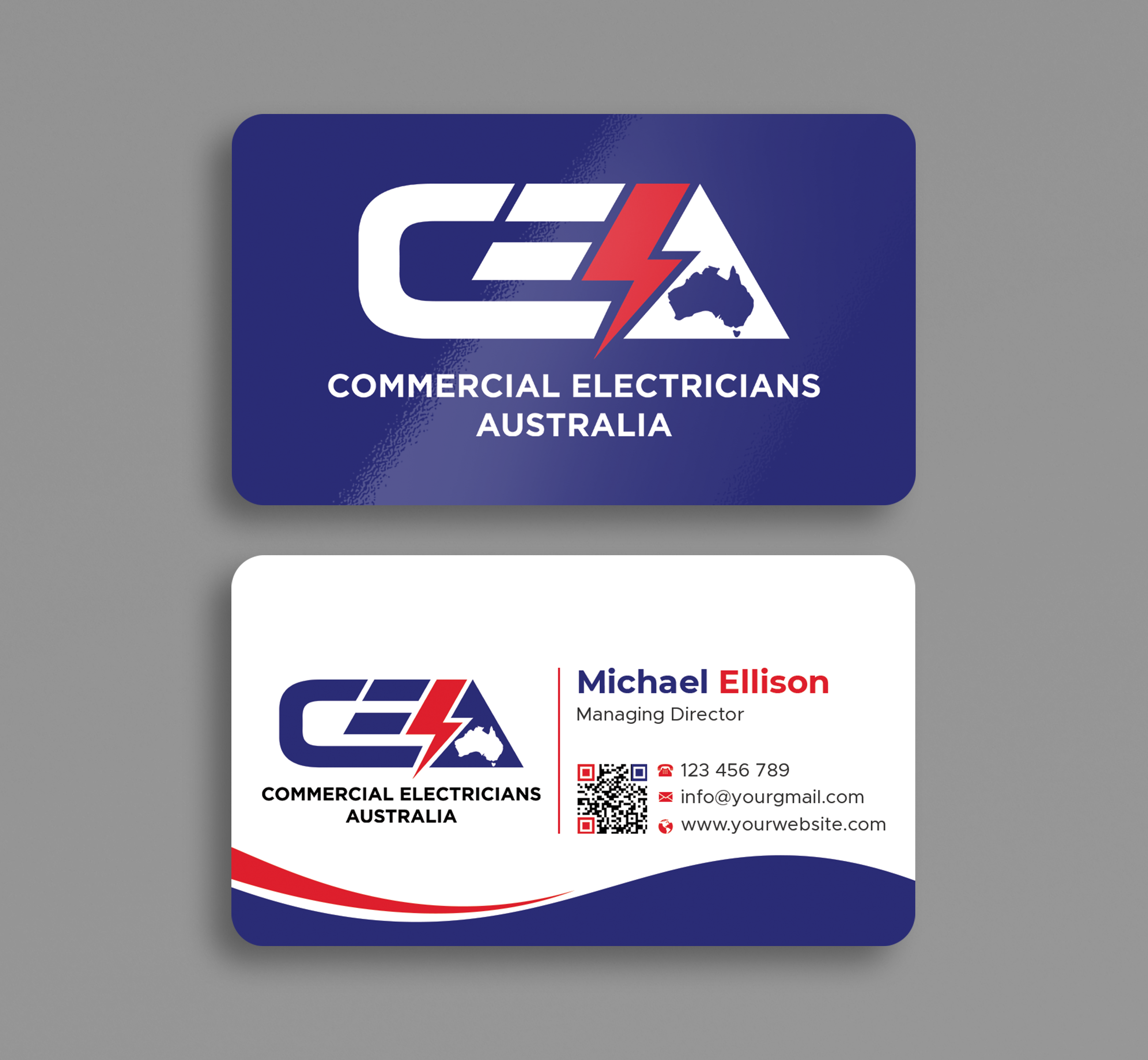 Business Card Design by Expert Bappy for GOLD COAST CITY ELECTRICAL | Design #36123577