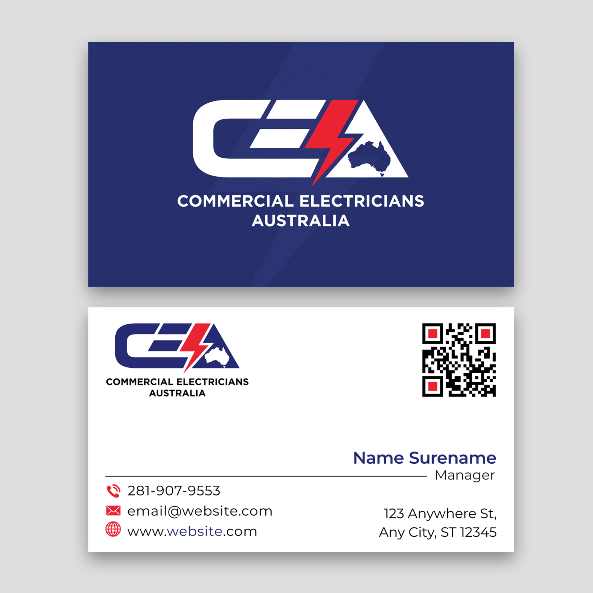 Business Card Design by Majed D for GOLD COAST CITY ELECTRICAL | Design #36124109