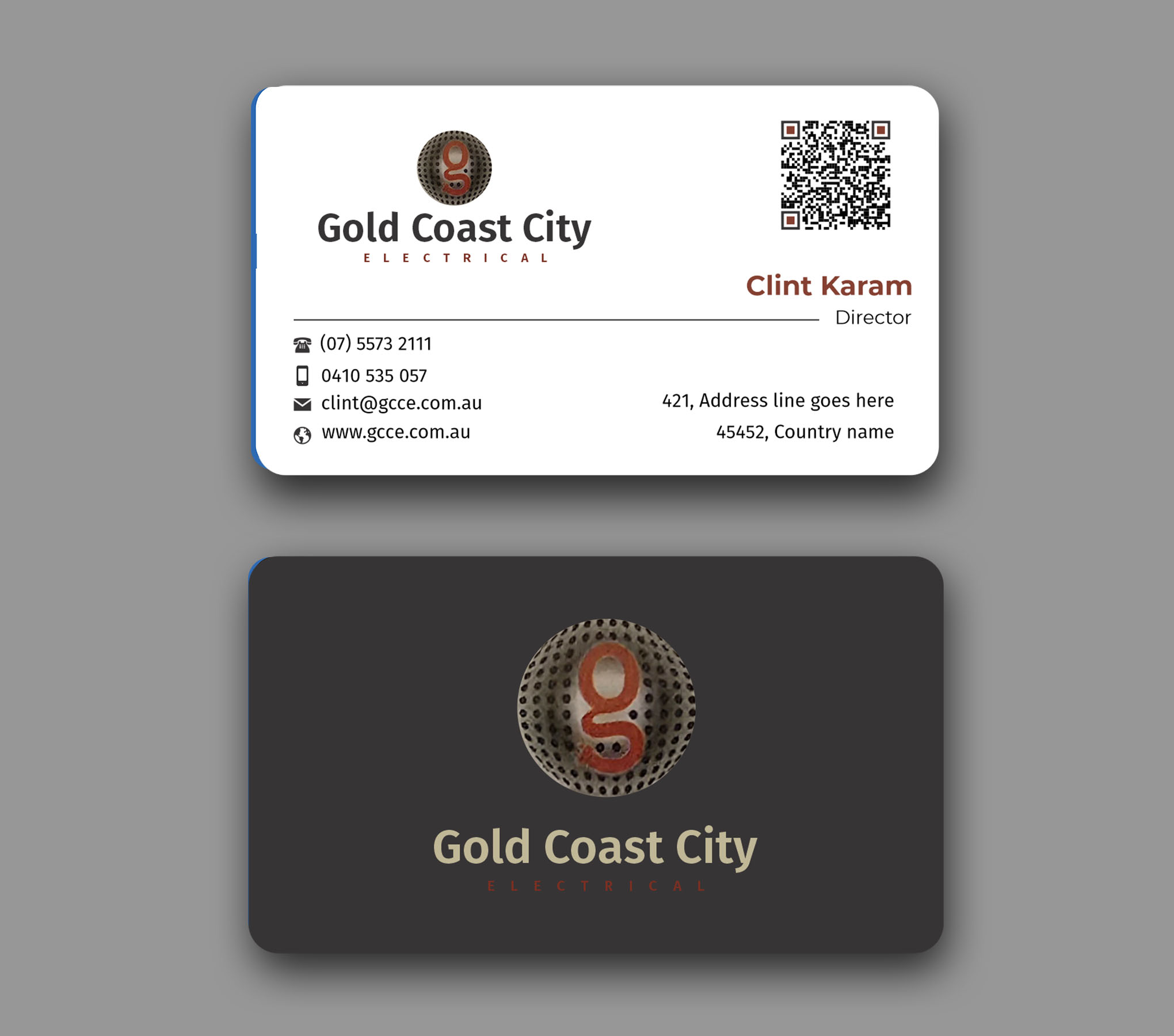 Visitenkarten-Design von designer1975 für GOLD COAST CITY ELECTRICAL | Design #36123541
