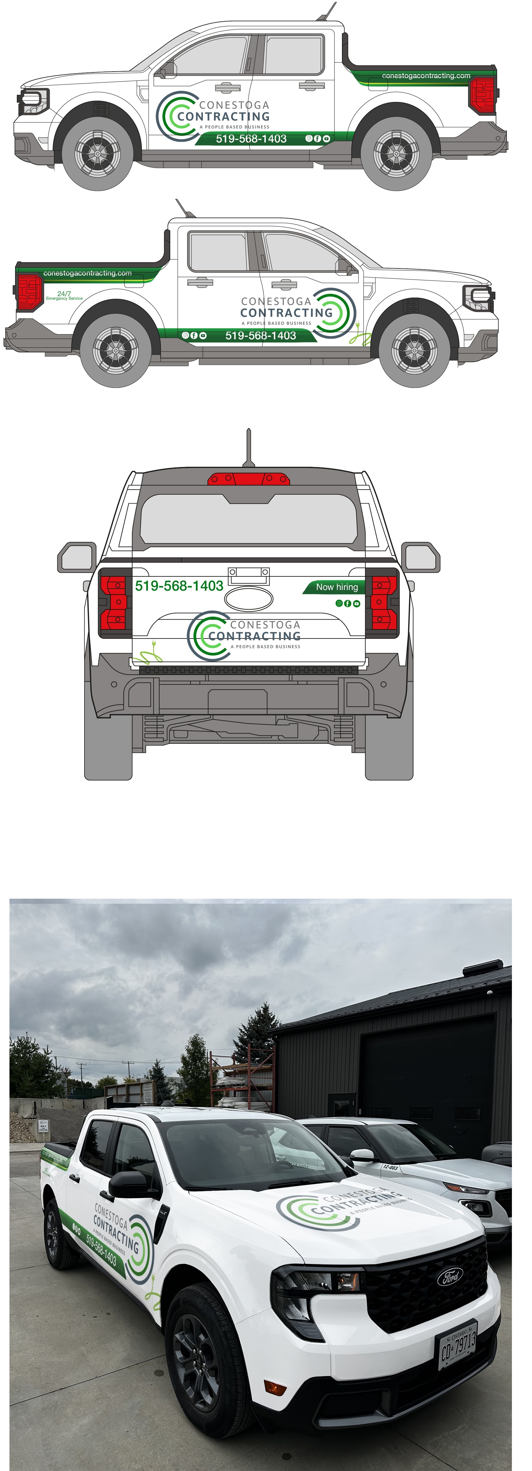 Car Wrap Design by olpattern for Conestoga Contracting Group Inc | Design #36175835