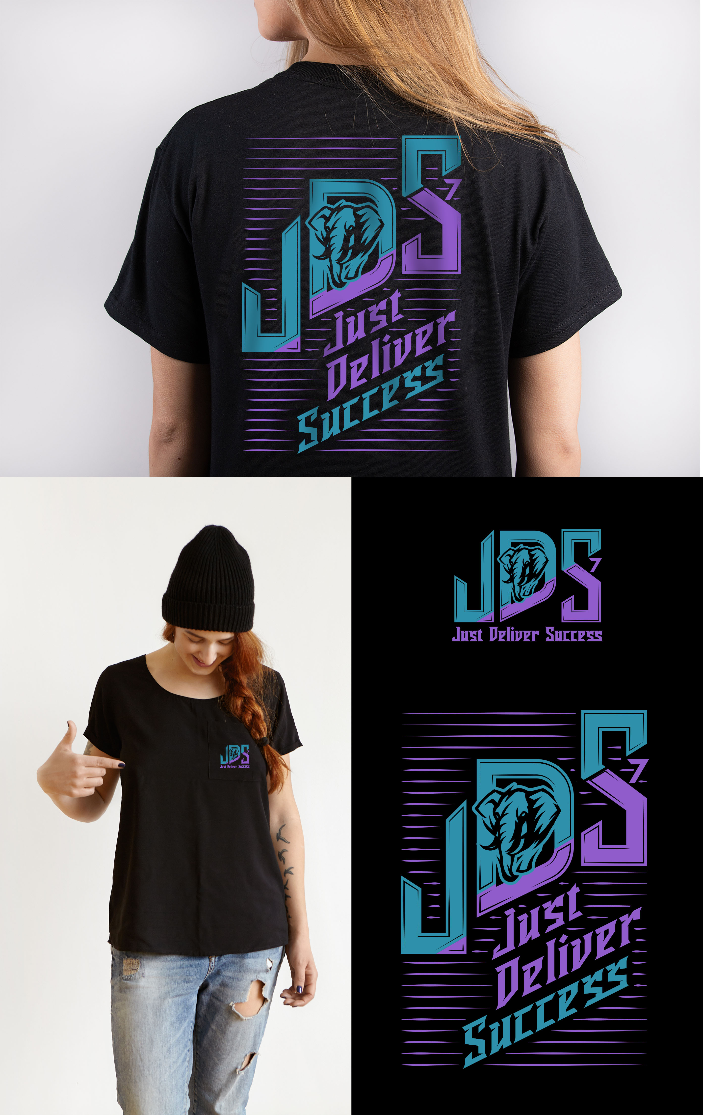 T-shirt Design by KickArt for JDS- just deliver success  | Design #36159577