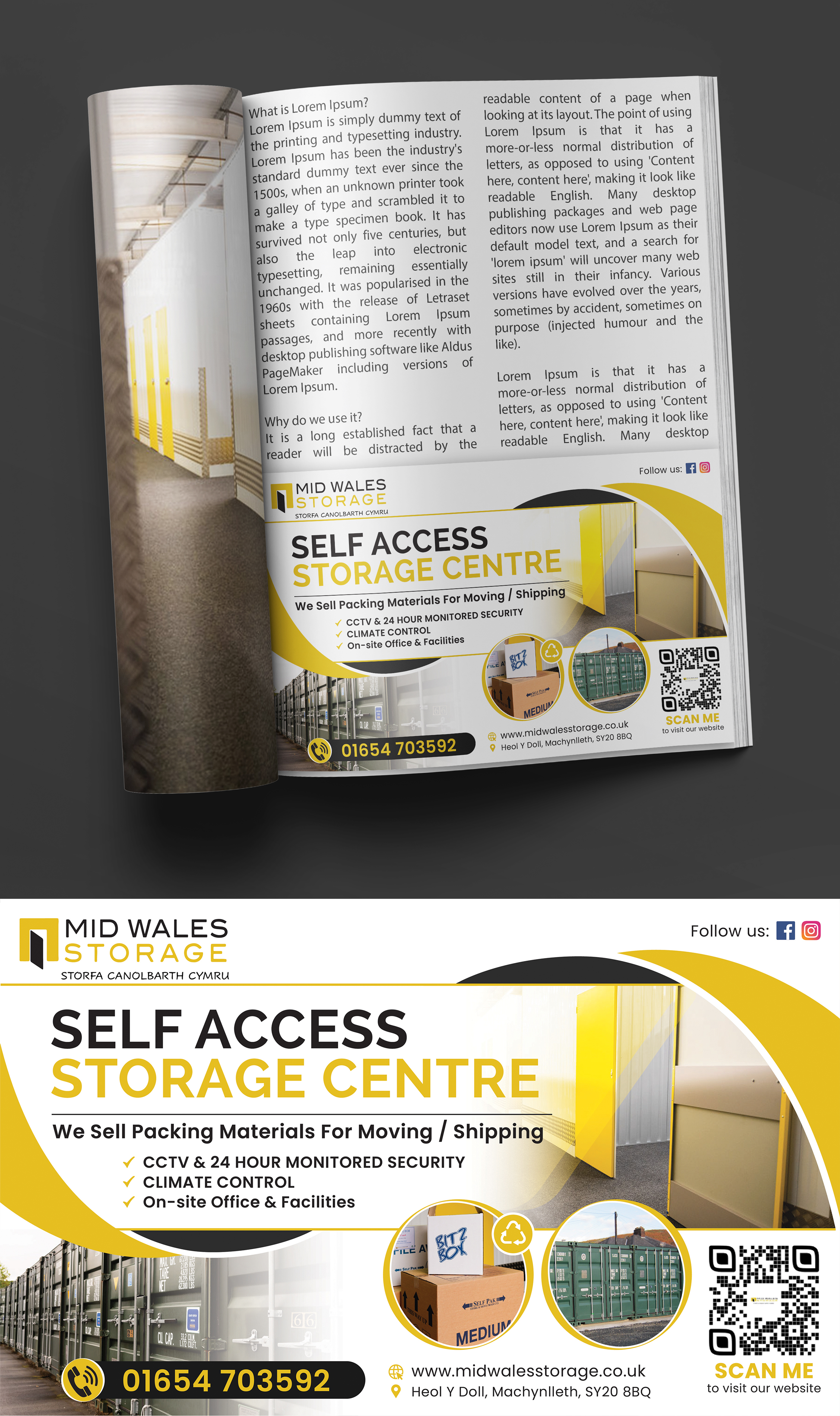 Design Annonce  par Impressive Designs pour www.midwalesstorage.co.uk | Design #36157864