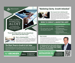 Design de Flyer par Creations Box 2015 pour Alinea Growth, LLC | Design : #36194584