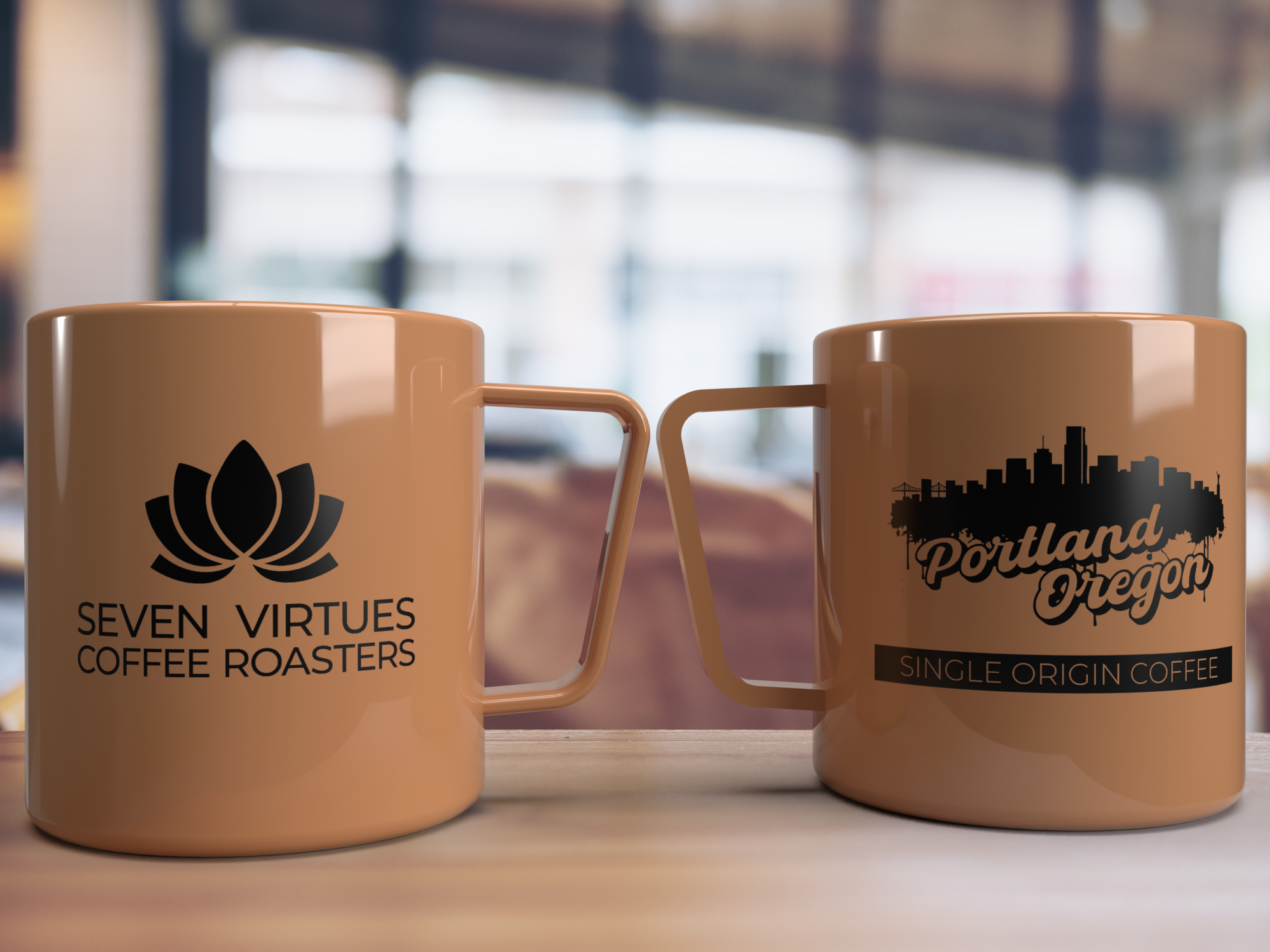 Cup and Mug Design by Vyacheslav65 for Seven Virtues Coffee Roasters | Design #36186628
