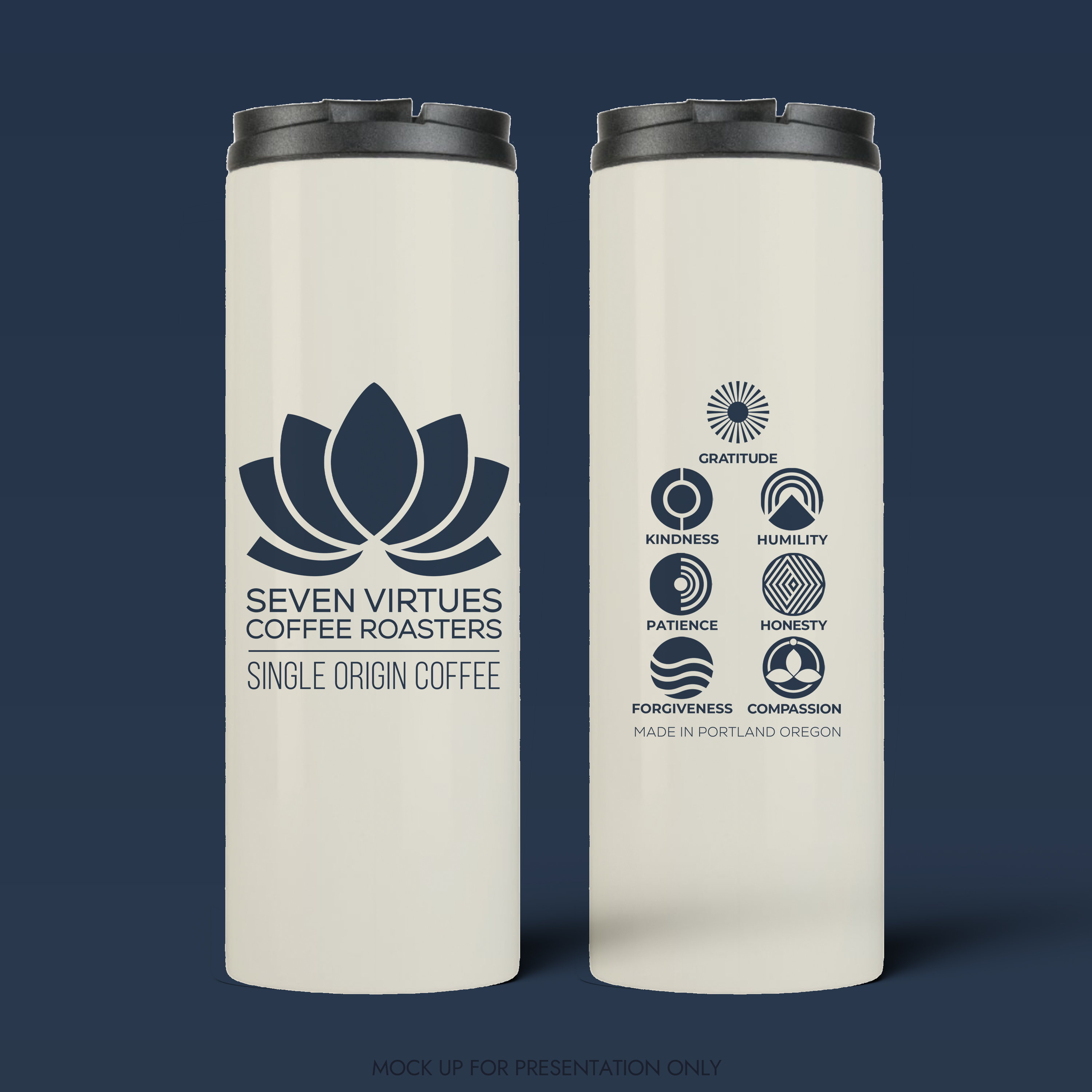 Diseño de Taza por NancyTan para Seven Virtues Coffee Roasters | Diseño #36248049