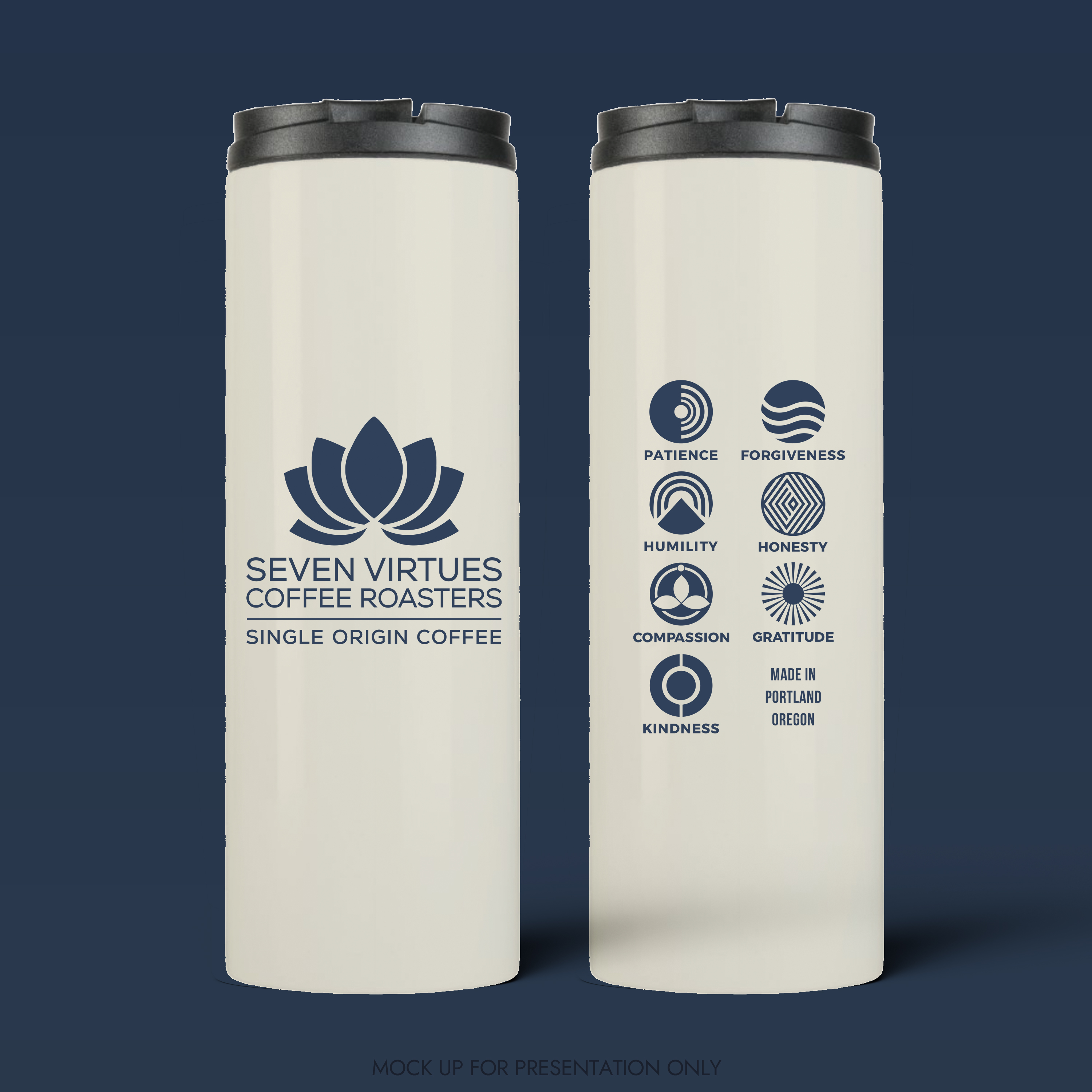 Diseño de Taza por NancyTan para Seven Virtues Coffee Roasters | Diseño #36255435