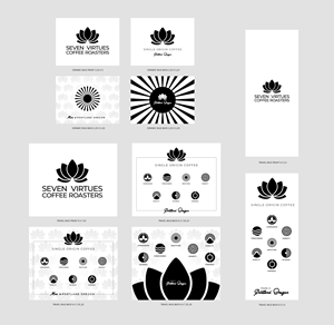 Cup and Mug Design by Sun Moon Graphic Designer for Seven Virtues Coffee Roasters | Design #36177937