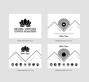 Diseño de Taza por Sun Moon Graphic Designer para Seven Virtues Coffee Roasters | Diseño #36180087