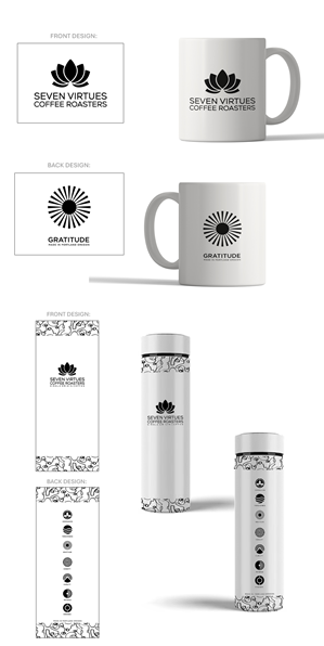 Cup and Mug Design by Arts&Letters for Seven Virtues Coffee Roasters | Design: #36213973
