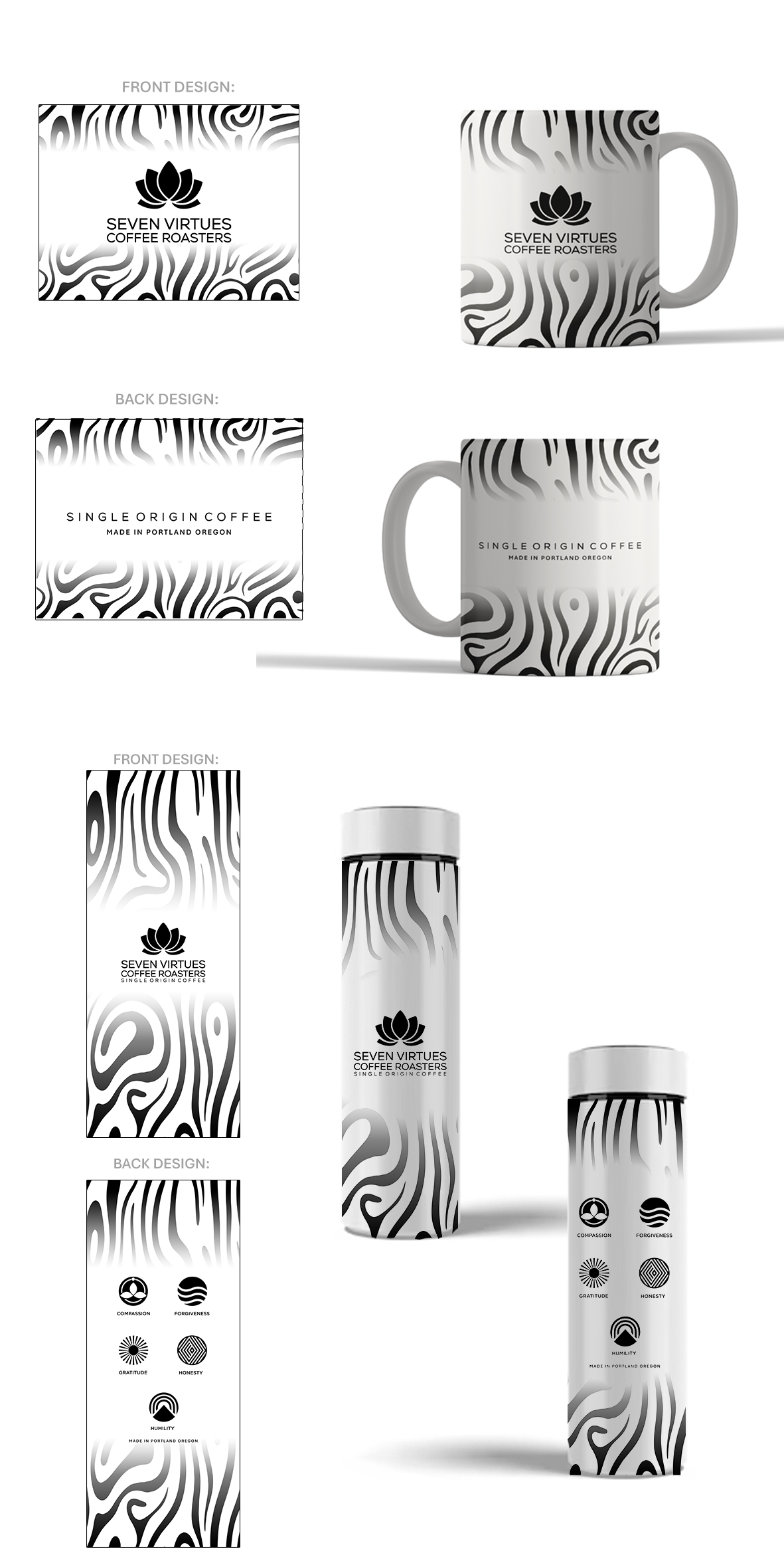 Diseño de Taza por Arts&Letters para Seven Virtues Coffee Roasters | Diseño #36214280