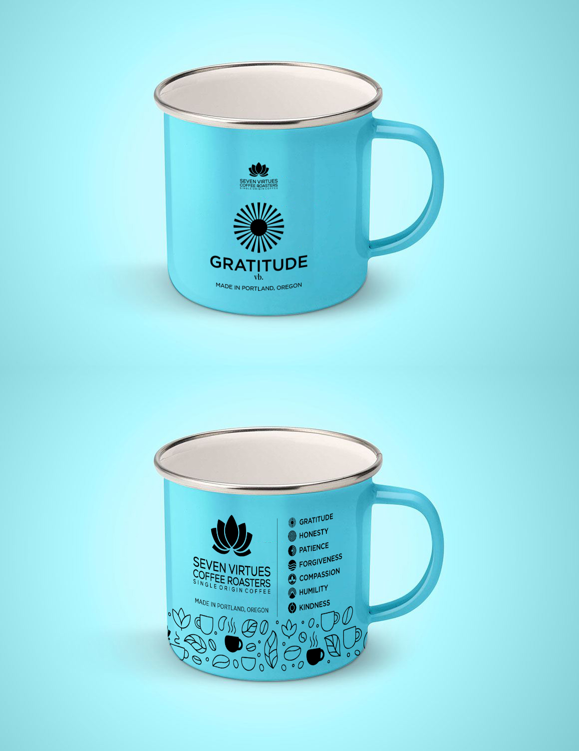 Diseño de Taza por KickArt para Seven Virtues Coffee Roasters | Diseño #36217121
