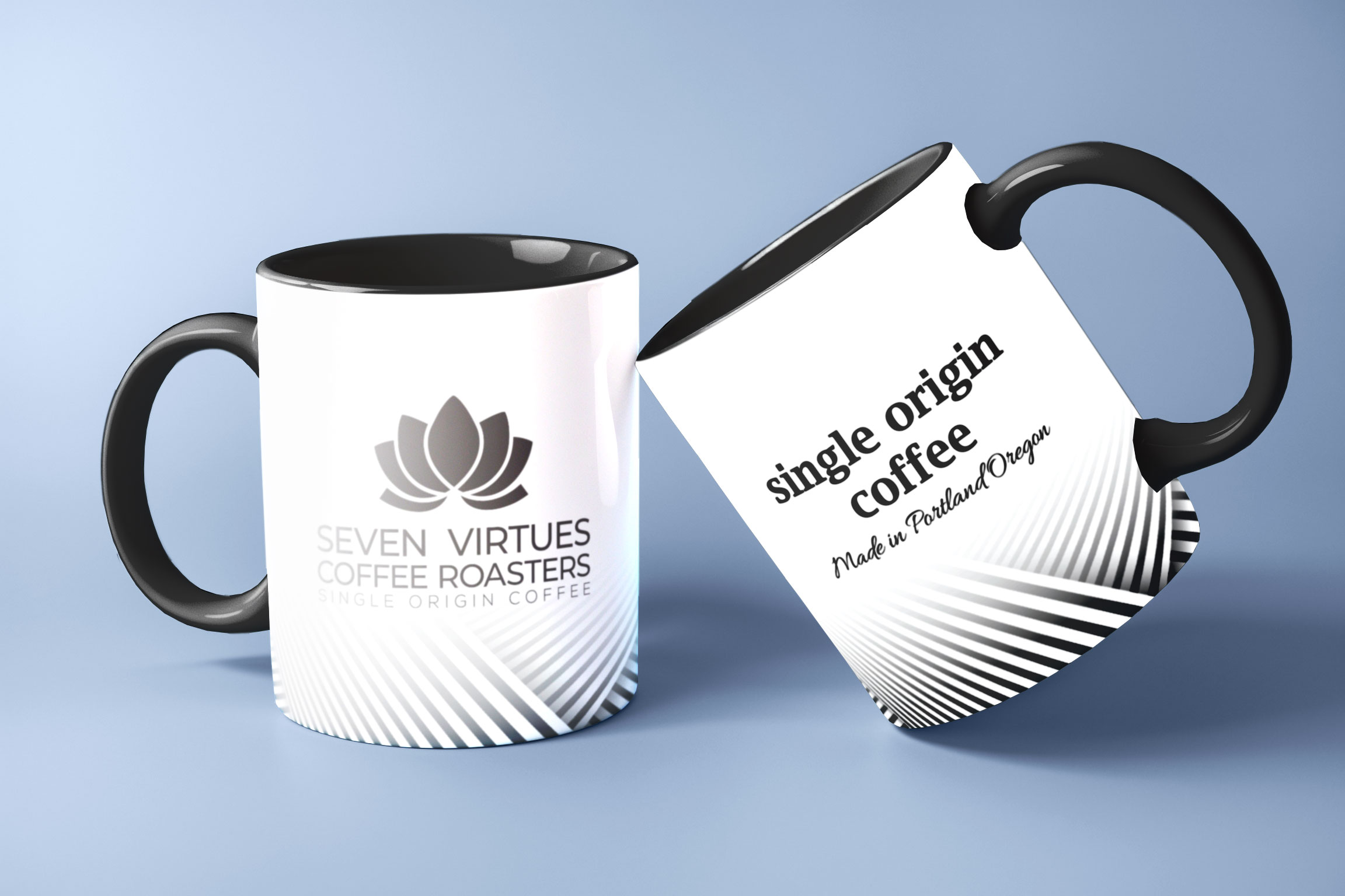 Cup and Mug Design by TD  Graphix Hub for Seven Virtues Coffee Roasters | Design #36179124