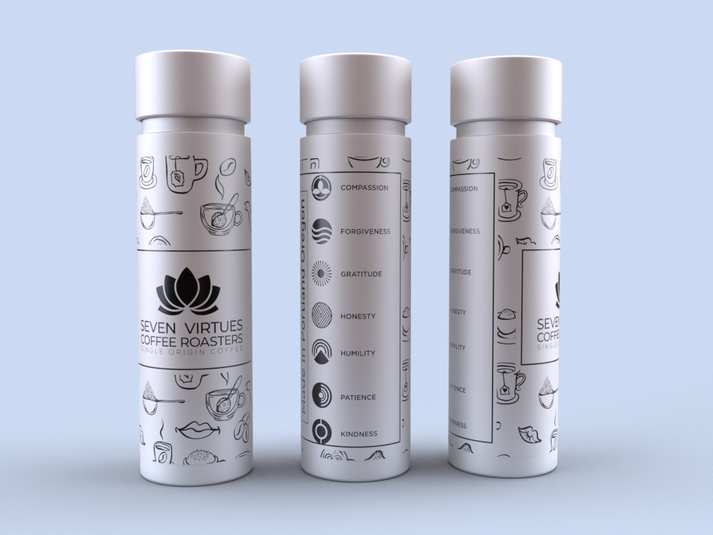 Diseño de Taza por Abhinav | Creative Artist para Seven Virtues Coffee Roasters | Diseño #36223874