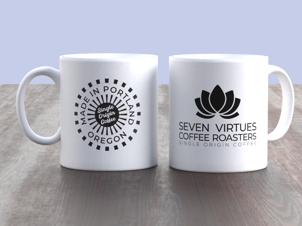 Diseño de Taza por Abhinav | Creative Artist para Seven Virtues Coffee Roasters | Diseño #36262215