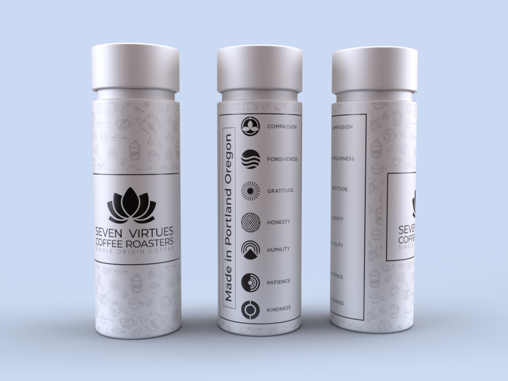 Diseño de Taza por Abhinav | Creative Artist para Seven Virtues Coffee Roasters | Diseño #36262944