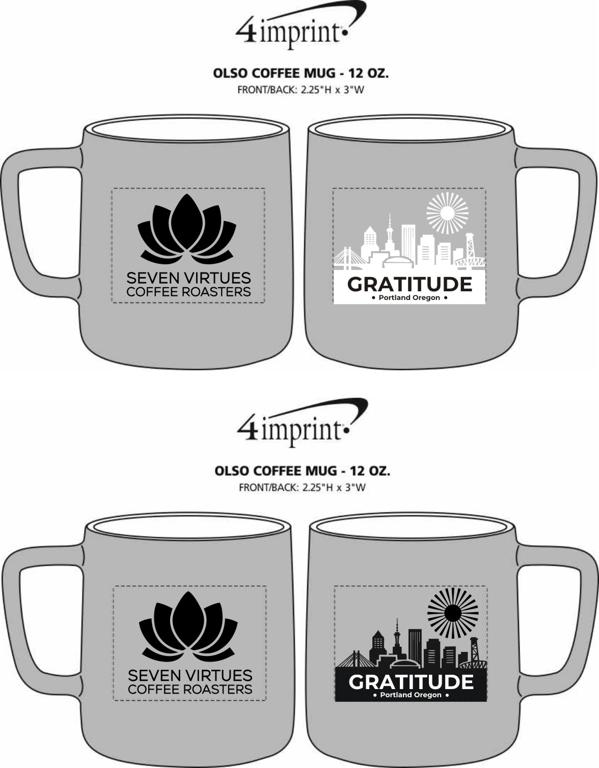 Diseño de Taza por jancon 2 para Seven Virtues Coffee Roasters | Diseño #36197718