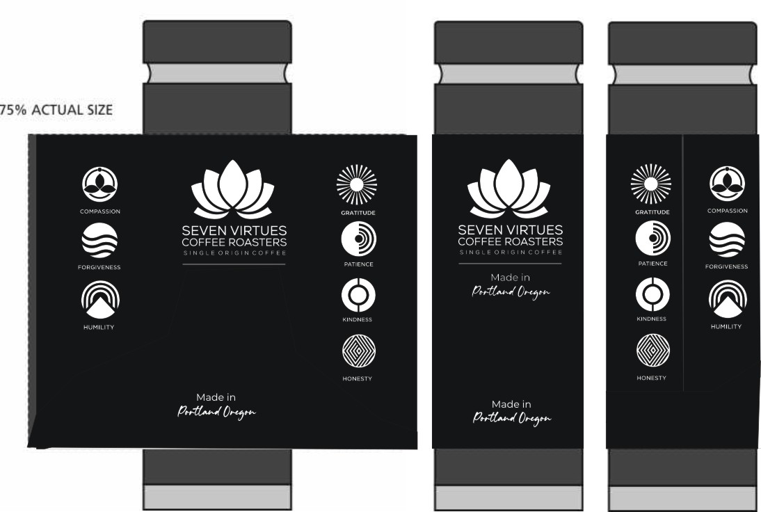 Diseño de Taza por jancon 2 para Seven Virtues Coffee Roasters | Diseño #36203270