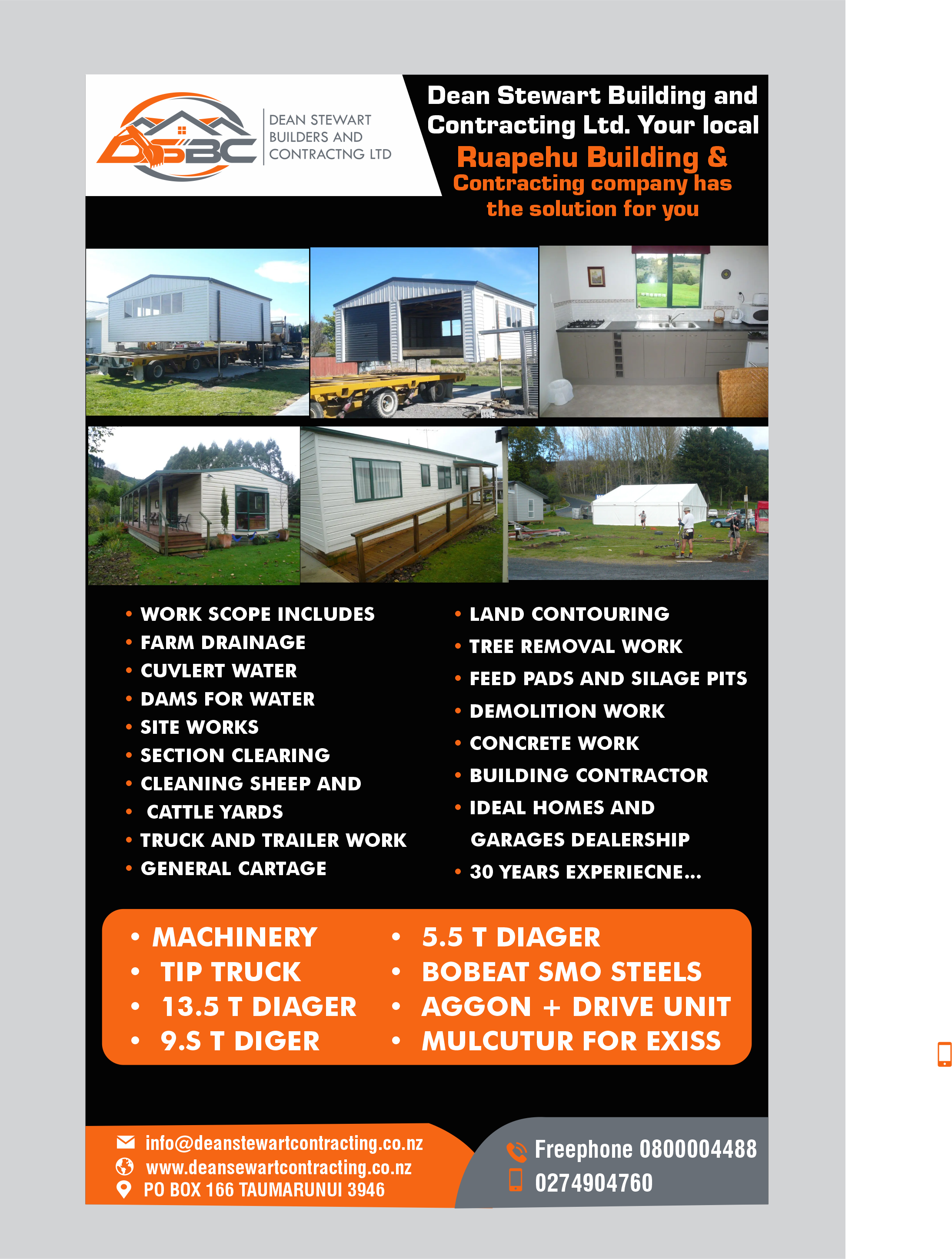 Flyer-Design von designer1975 für DEAN STEWART BUILDERS AND CONTRACTING.CO.NZ | Design #36187890