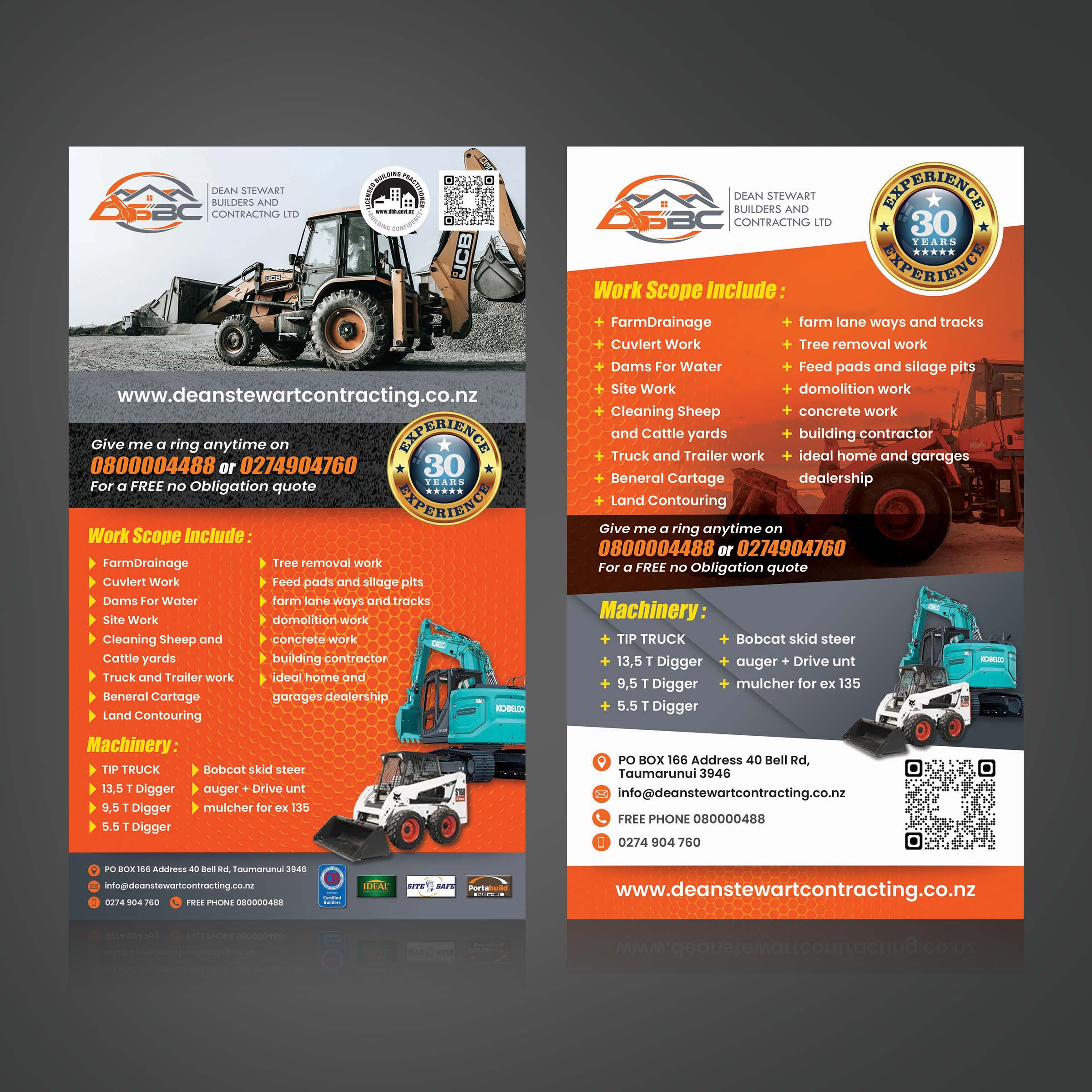 Diseño de Flyer por firman.a.prasetyo para DEAN STEWART BUILDERS AND CONTRACTING.CO.NZ | Diseño #36198914