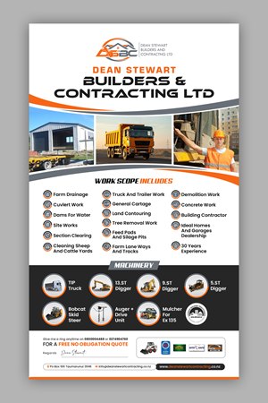 Flyer Design by debdesign for DEAN STEWART BUILDERS AND CONTRACTING.CO.NZ | Design: #36198935