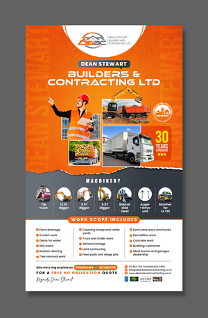 Flyer Design by debdesign for DEAN STEWART BUILDERS AND CONTRACTING.CO.NZ | Design: #36198968