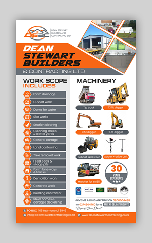 Flyer Design by debdesign for DEAN STEWART BUILDERS AND CONTRACTING.CO.NZ | Design: #36199028