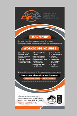 Flyer Design by Stan$oul for DEAN STEWART BUILDERS AND CONTRACTING.CO.NZ | Design: #36316578