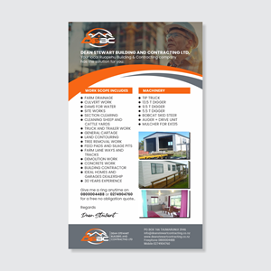 Flyer Design by barinix for DEAN STEWART BUILDERS AND CONTRACTING.CO.NZ | Design #36197194