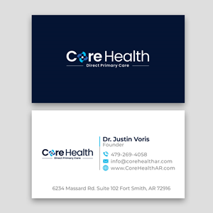 Business Card Design by Majed D for Core Health, PLLC | Design #36189295