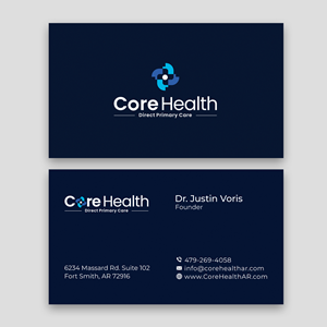 Design de Carte de Visite par Majed D pour Core Health, PLLC | Design : #36189512