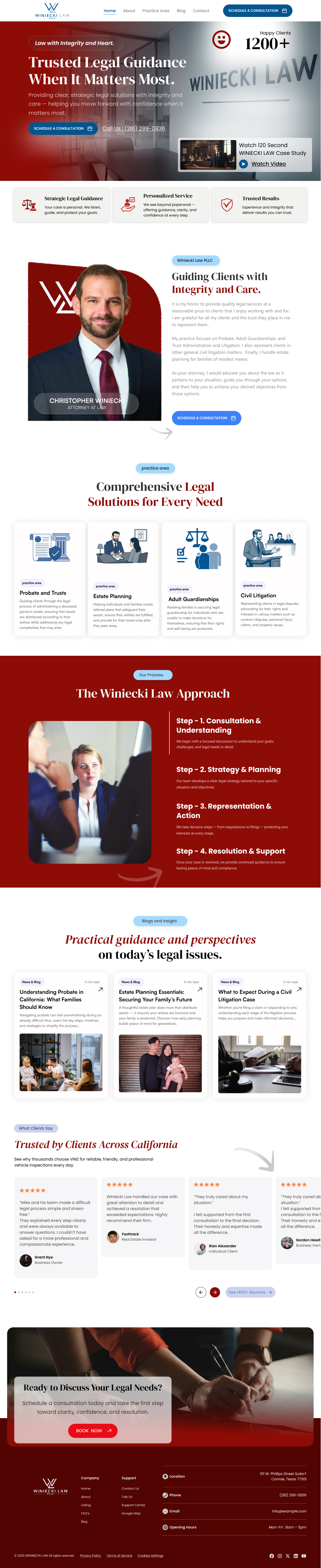 Squarespace Design by AAA Studio for Winiecki Law PLLC | Design #36218657