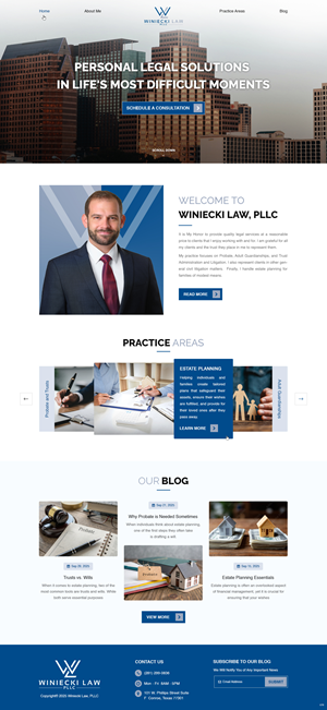 Design Squarespace par pb pour Winiecki Law PLLC | Design : #36195133