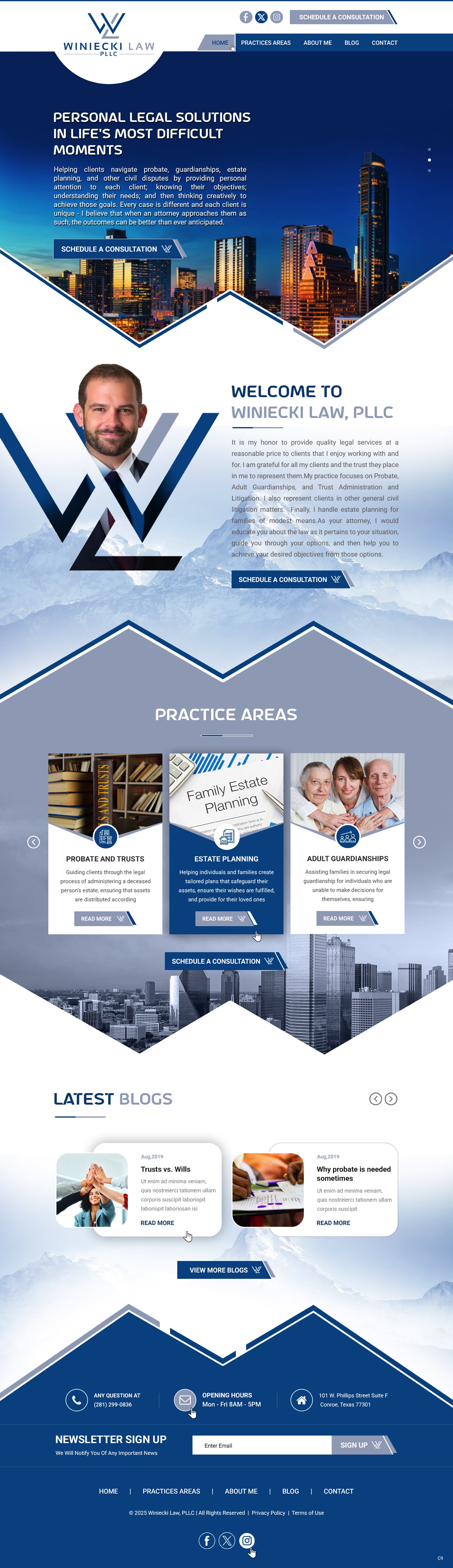 Diseño de Squarespace por pb para Winiecki Law PLLC | Diseño #36195144