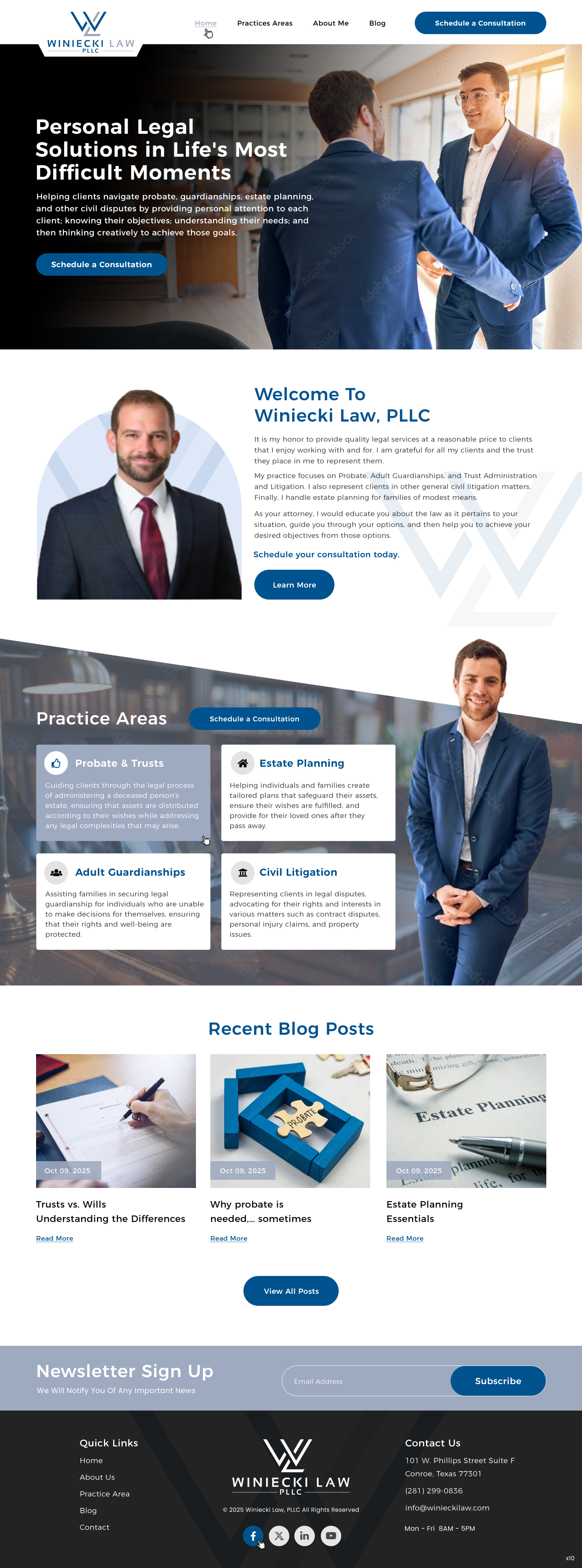 Design Squarespace par pb pour Winiecki Law PLLC | Design #36195147