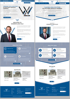 Design Squarespace par pb pour Winiecki Law PLLC | Design : #36201691