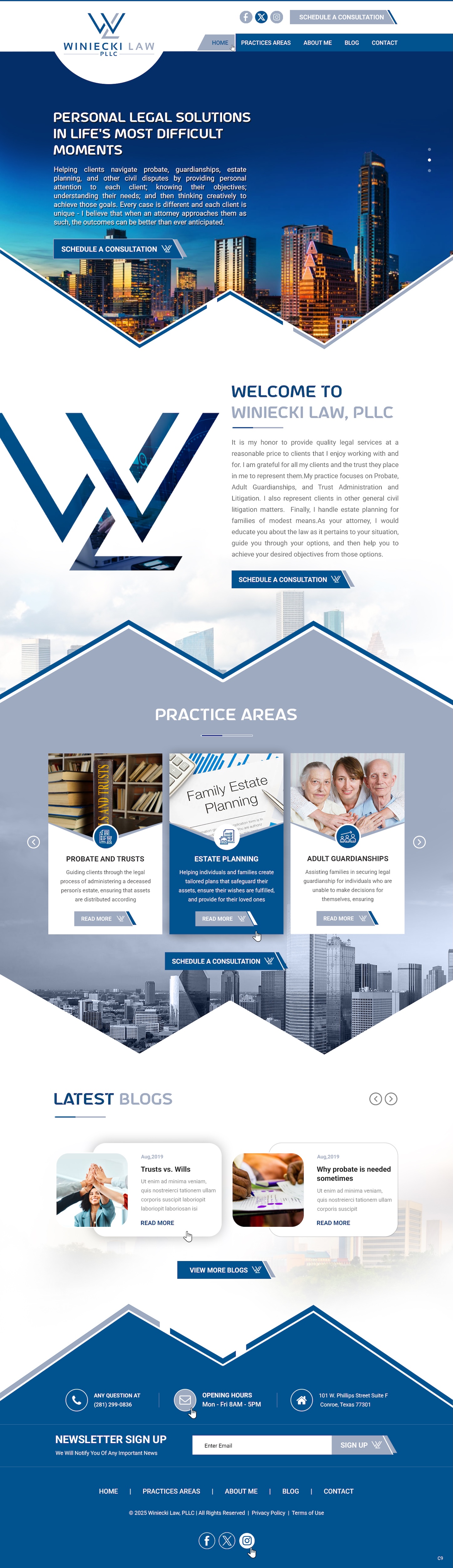 Design Squarespace par pb pour Winiecki Law PLLC | Design #36208361