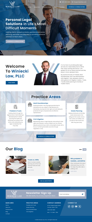 Diseño de Squarespace por Atom para Winiecki Law PLLC | Diseño: #36201907