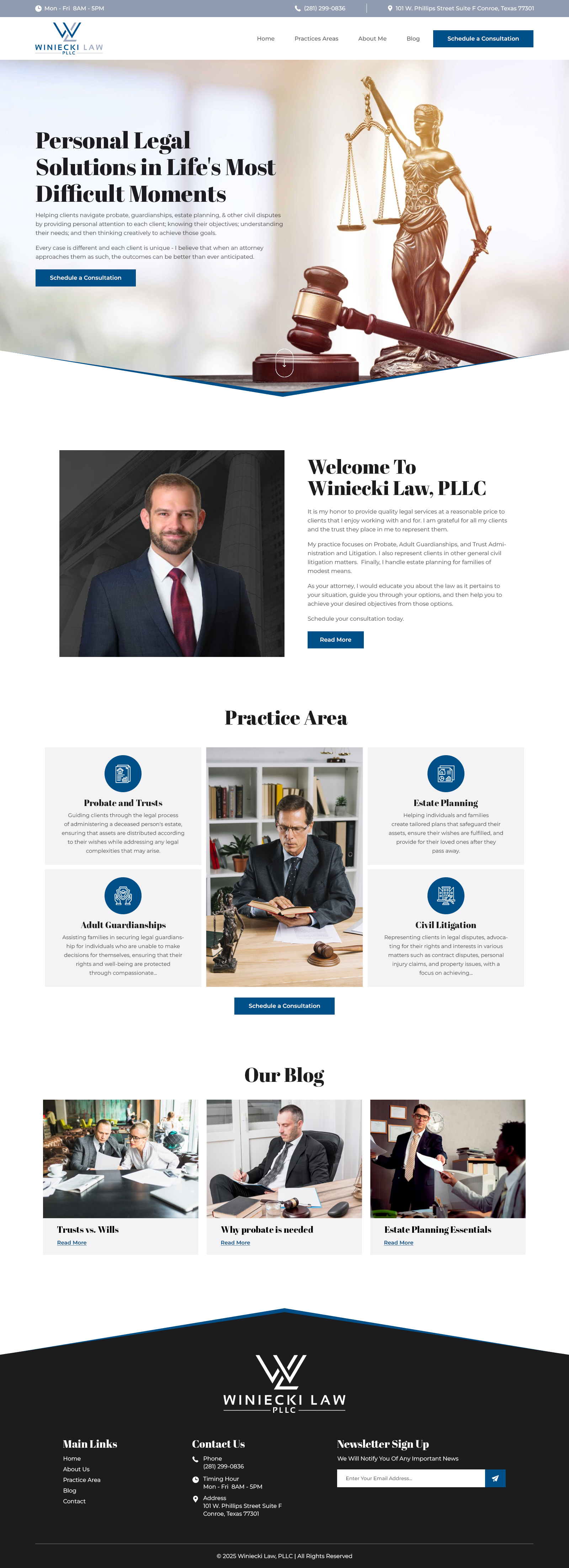 Squarespace-Design von nzdesigners für Winiecki Law PLLC | Design #36194456