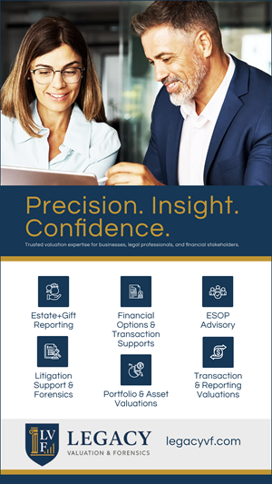 Flyer Design by MarkoE for Legacy Valuation & Forensics | Design #36200920